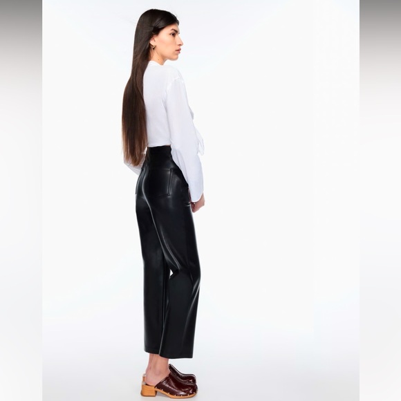 ARITZIA -Wilfred The Melina Tall Cropped Leather Pant - Picture 6 of 8